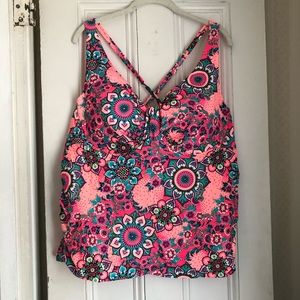 3x cheery swim top